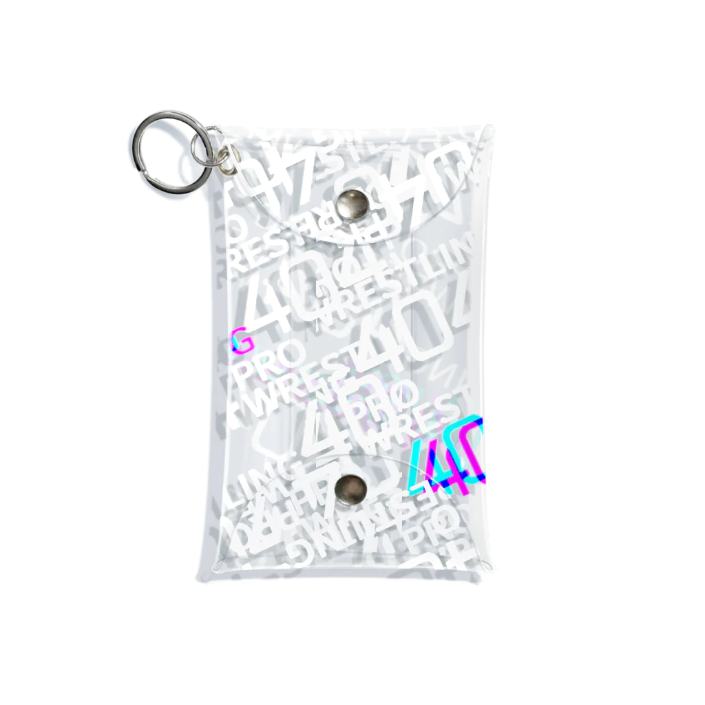 「404プロレス」オフィシャルグッズショップの「404プロレス」文字のみ（3色） Mini Clear Multipurpose Case