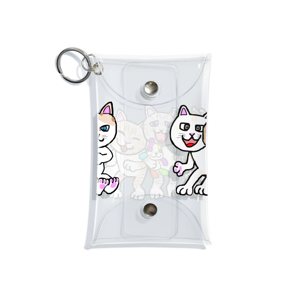 ksの猫ちゃんファミリー Mini Clear Multipurpose Case