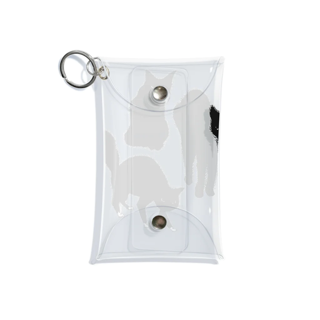 Y O L KのANGRY CAT Mini Clear Multipurpose Case