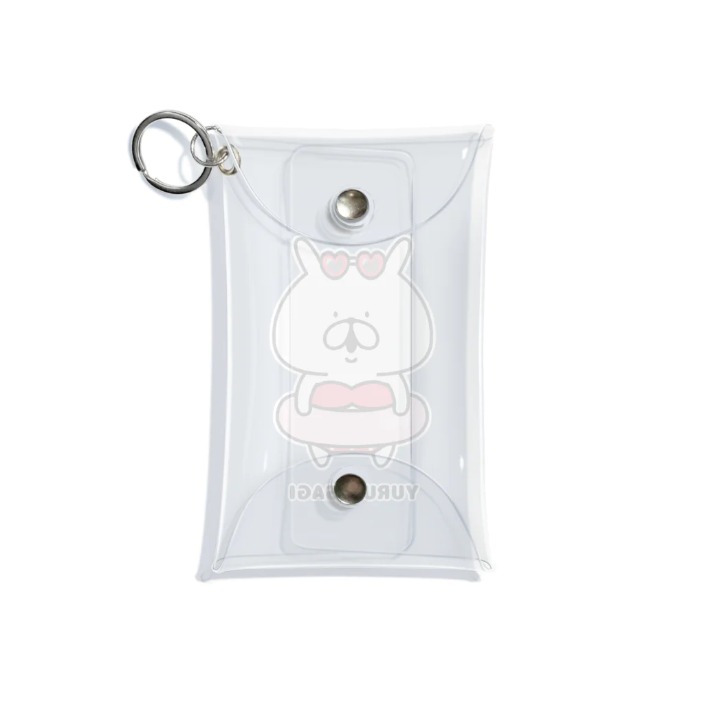 chococo_yuruusagiのゆるうさぎ 赤色ビキニ Mini Clear Multipurpose Case