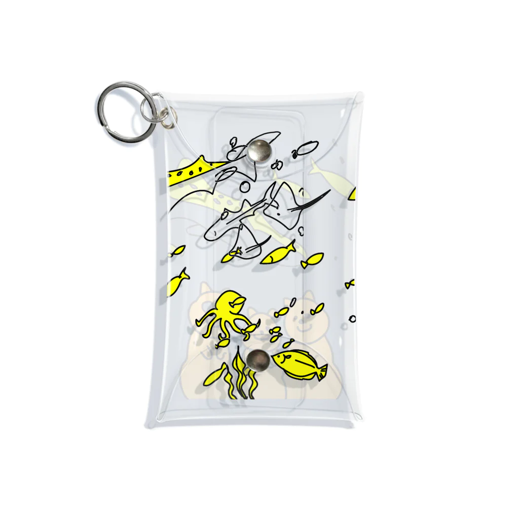 QuokkaGOODSのクオッカ　水族館YELLOW.ver Mini Clear Multipurpose Case