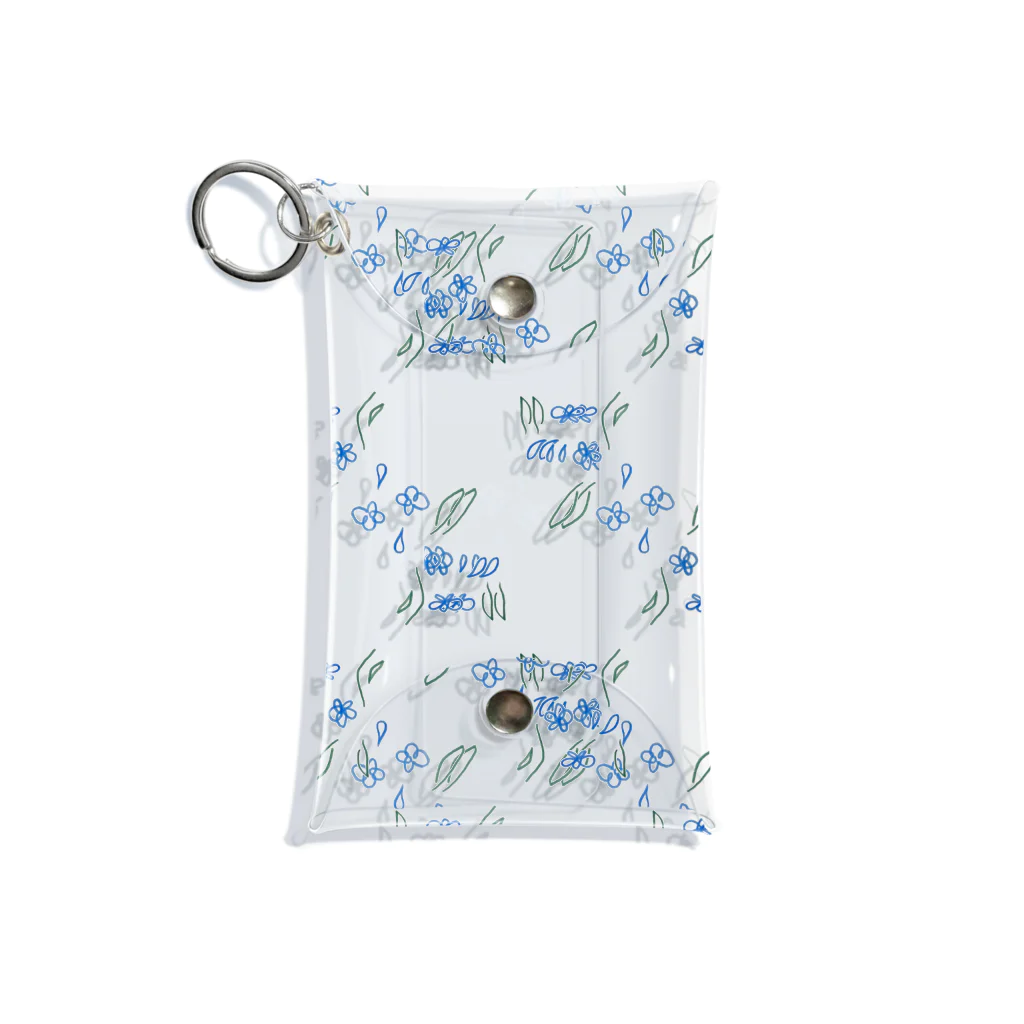 ampluieの青い小花 Mini Clear Multipurpose Case