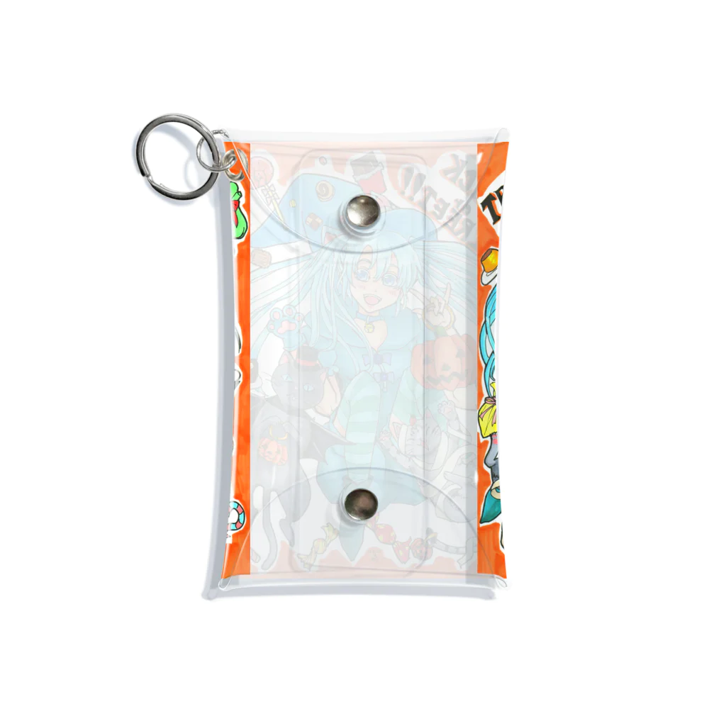 miku'ꜱGallery星猫の⋆⸜🍭trick or treat🍬⸝⋆魔法少女miku with 使い魔にゃんズ Mini Clear Multipurpose Case