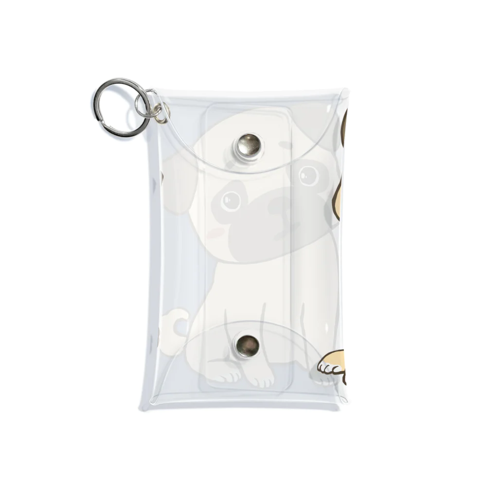 ばんぶーrashiのグッズたちの首をかしげるパグ Mini Clear Multipurpose Case