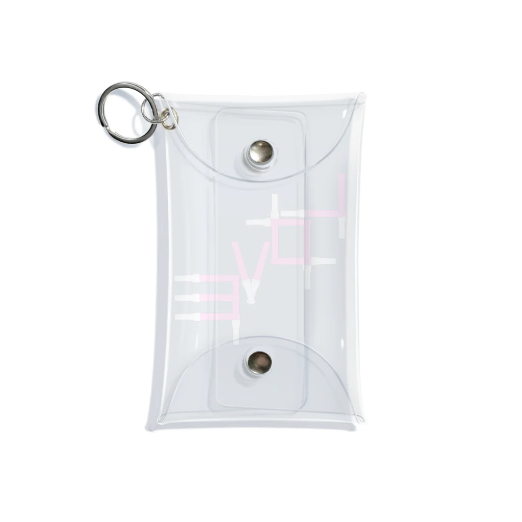 みかんの実のアクスタケース ペンライトLOVE pink Mini Clear Multipurpose Case