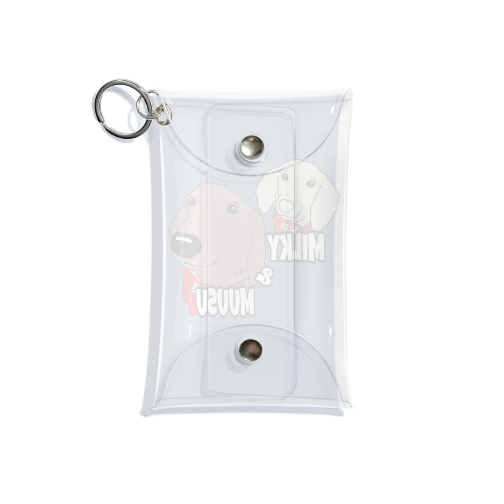 PetTee(ペッティー)のみるきーくん、むーすくん Mini Clear Multipurpose Case