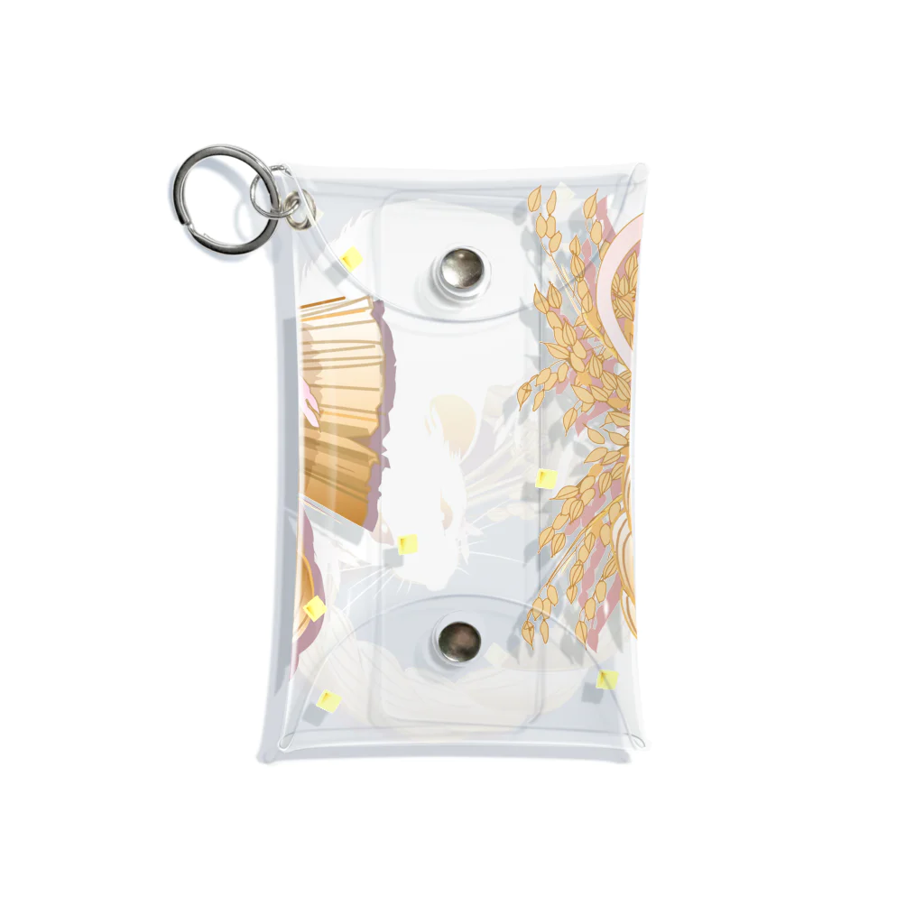 Mika ＠hammytouchの《goods-01》40_福白ねずみ Mini Clear Multipurpose Case