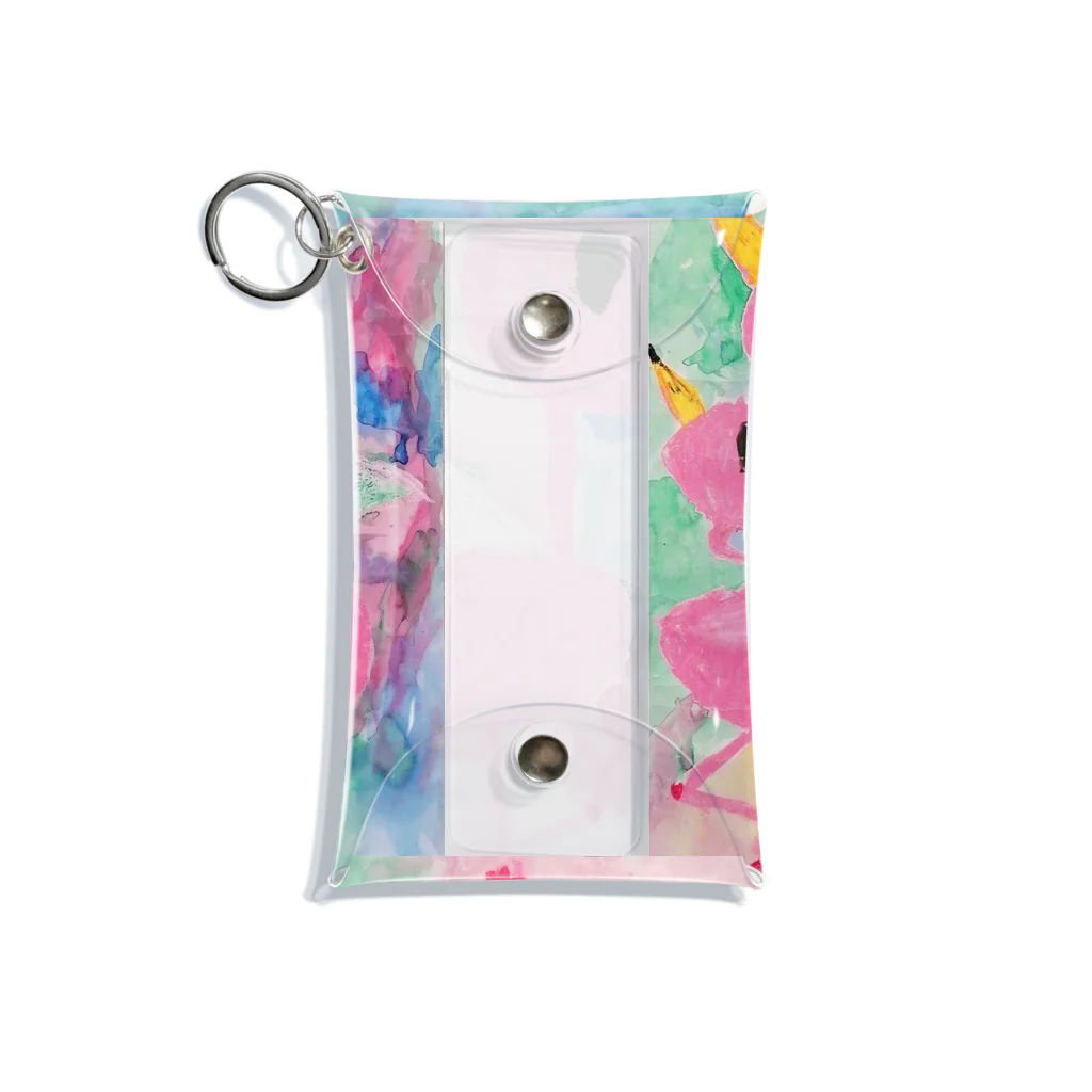 oekakiのオエカキ_ Flamingo Mini Clear Multipurpose Case