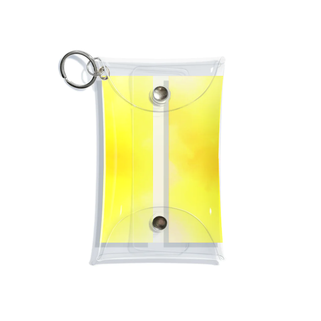 水彩 Ao_watercolorのAutumn Yellow　水彩 Mini Clear Multipurpose Case