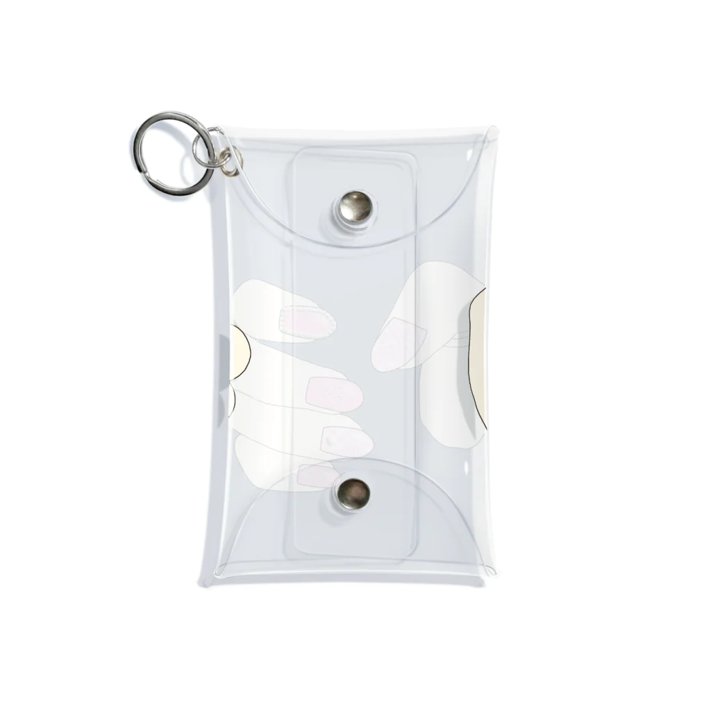 みかんの実のアクスタケース きらきらネイル pink Mini Clear Multipurpose Case