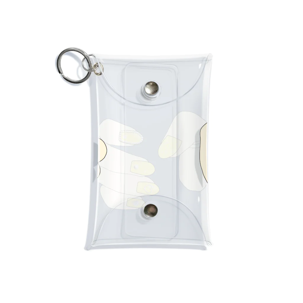 みかんの実のアクスタケース きらきらネイル yellow Mini Clear Multipurpose Case