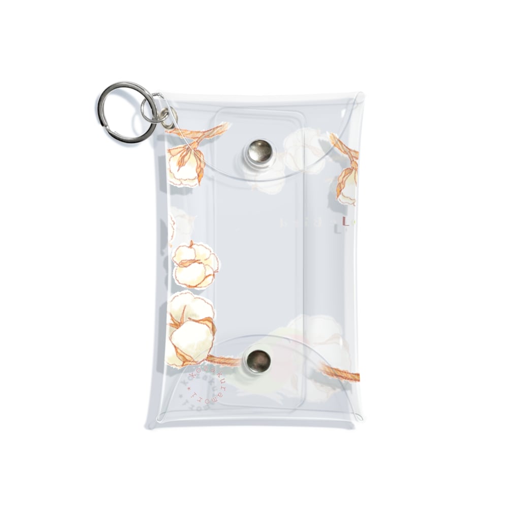 小桜森の綿（ワタ）の実とコザクラインコ Mini Clear Multipurpose Case