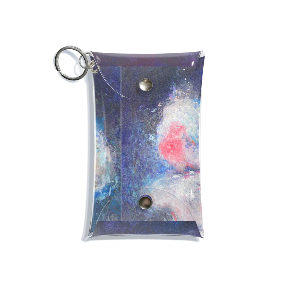 神藤リタgoods shopのflower in blue Mini Clear Multipurpose Case