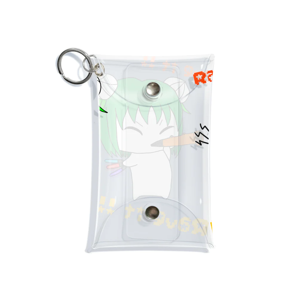 ぷらなりあん工房@物販のレイヴホーンを吹くバイモちゃん Mini Clear Multipurpose Case