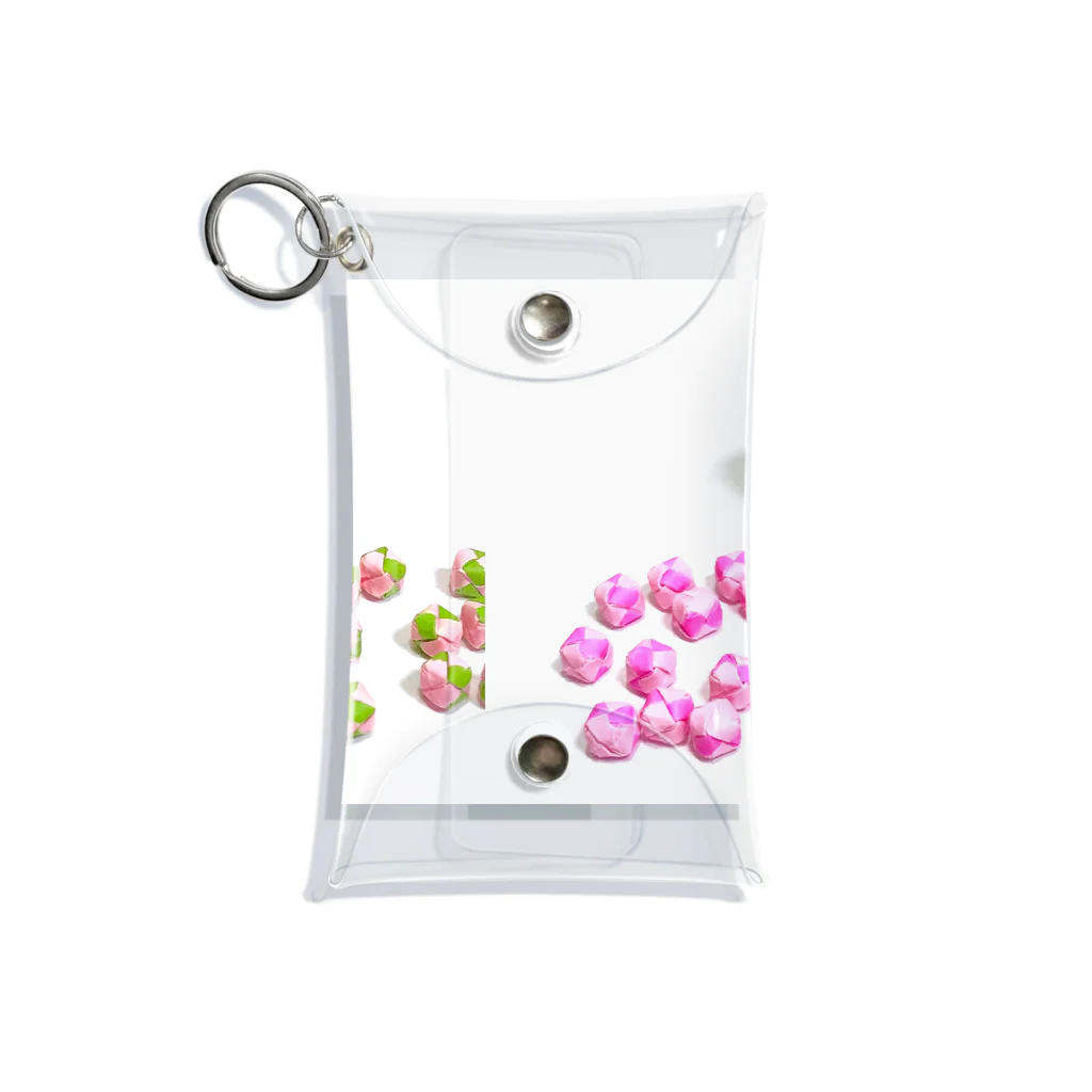 sayacaハンドメイドショップのおりがみサイコロの瓶詰め【桜】 Mini Clear Multipurpose Case