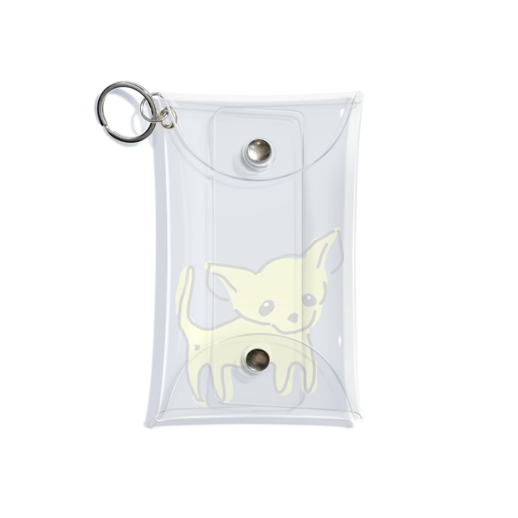 akane_art（茜音工房）のゆるチワワ（イエロー） Mini Clear Multipurpose Case