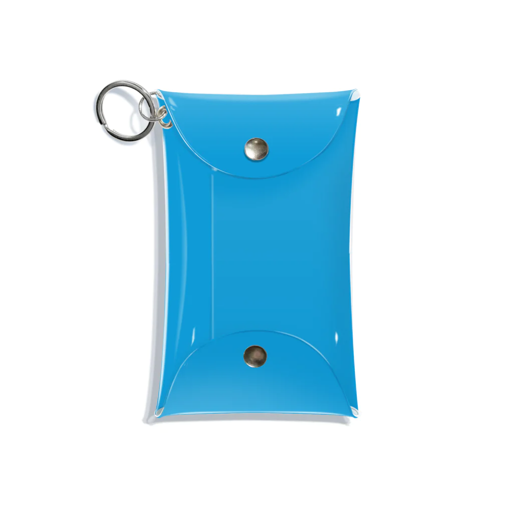 SANKAKU DESIGN STOREの緊急連絡先メモ入れ。 modern blue Mini Clear Multipurpose Case