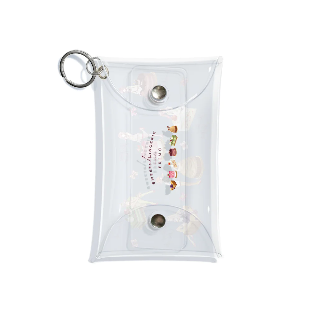 ERIMO–WORKSのSweets Lingerie mini clear multi case "SWEETS PARTY"  ミニクリアマルチケース