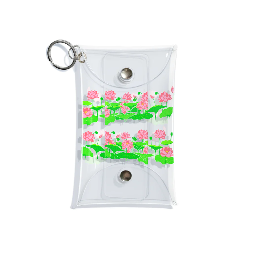 yumyamのここが蓮池になるイラスト(小さい柄) Mini Clear Multipurpose Case