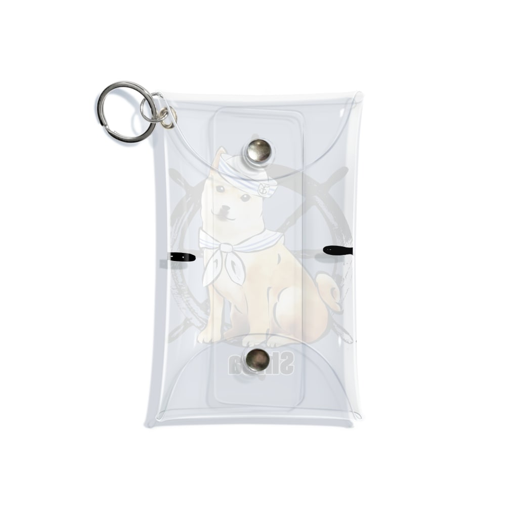 犬グッズの店しえるぶるーのマリンだワン　柴犬 Mini Clear Multipurpose Case