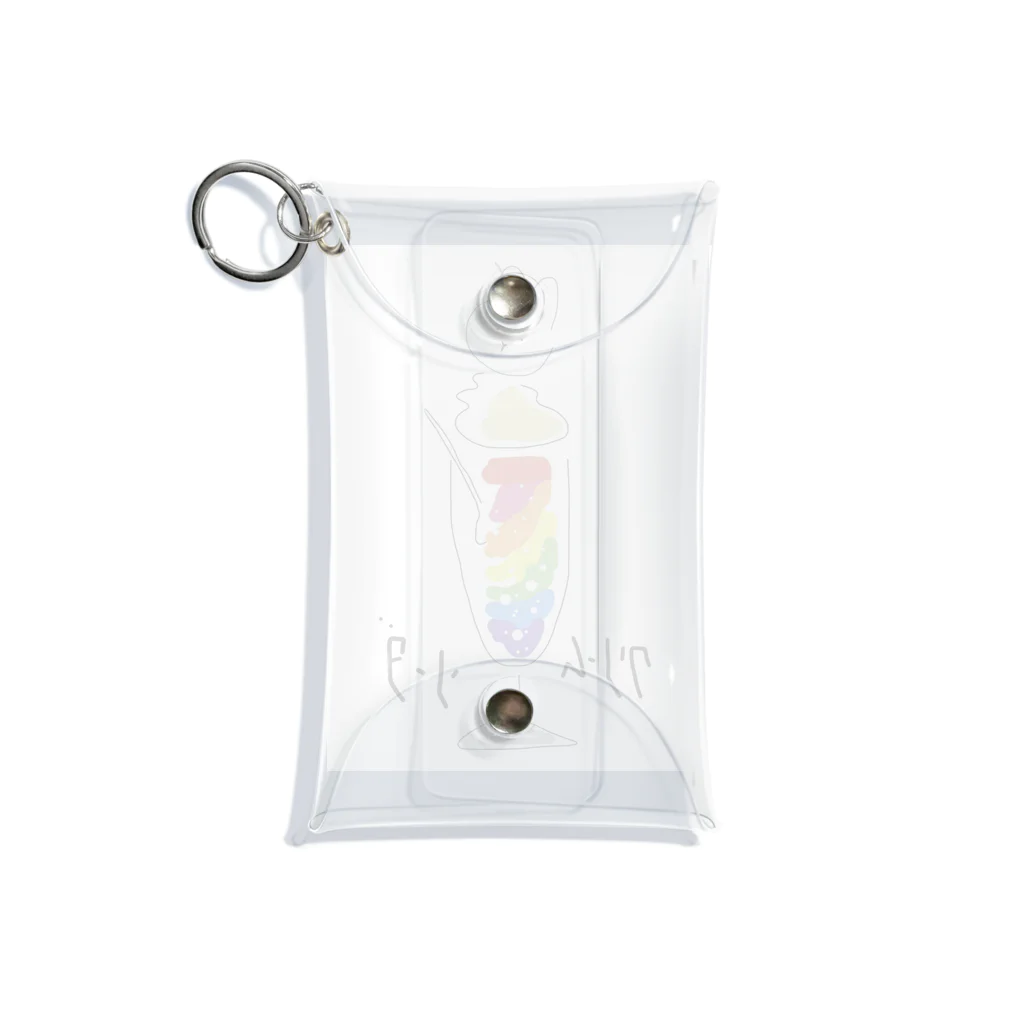 Mouse Houseのクリームソーダ　レインボー Mini Clear Multipurpose Case