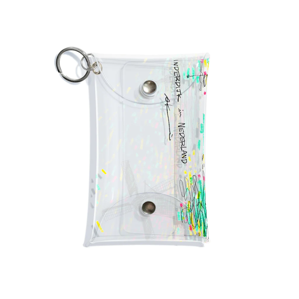 Aki Kuboki ONLINE SHOPのオランダの優しい風 Mini Clear Multipurpose Case