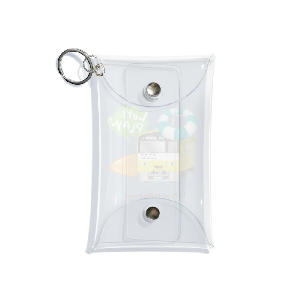 Train Kids! SOUVENIR SHOPの黄色い電車 「 海へ行こう 」 Mini Clear Multipurpose Case