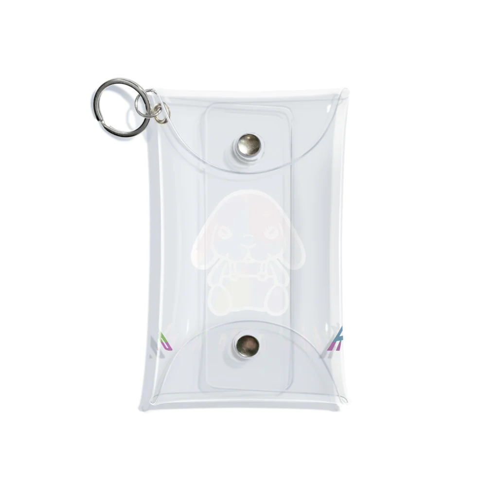 pipippuのキスうさぎ（カラフル) Mini Clear Multipurpose Case