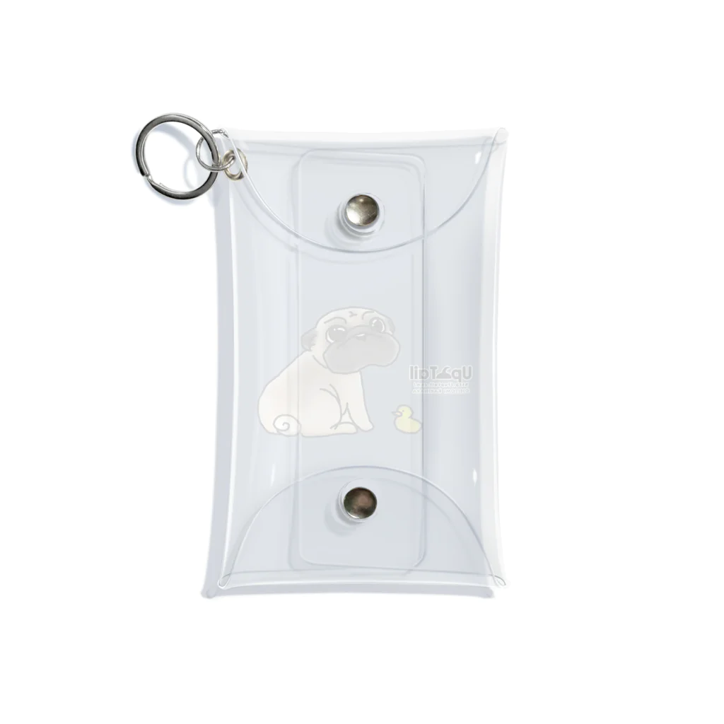 Up Tailのパグ Mini Clear Multipurpose Case