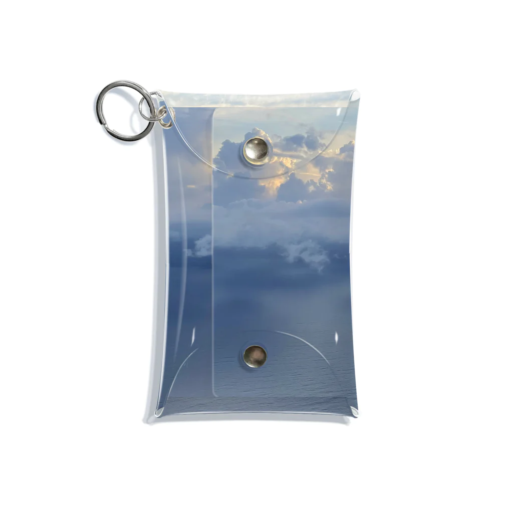 handy mesh pouchの対馬のお土産_雲の影が海に落ちてる Mini Clear Multipurpose Case