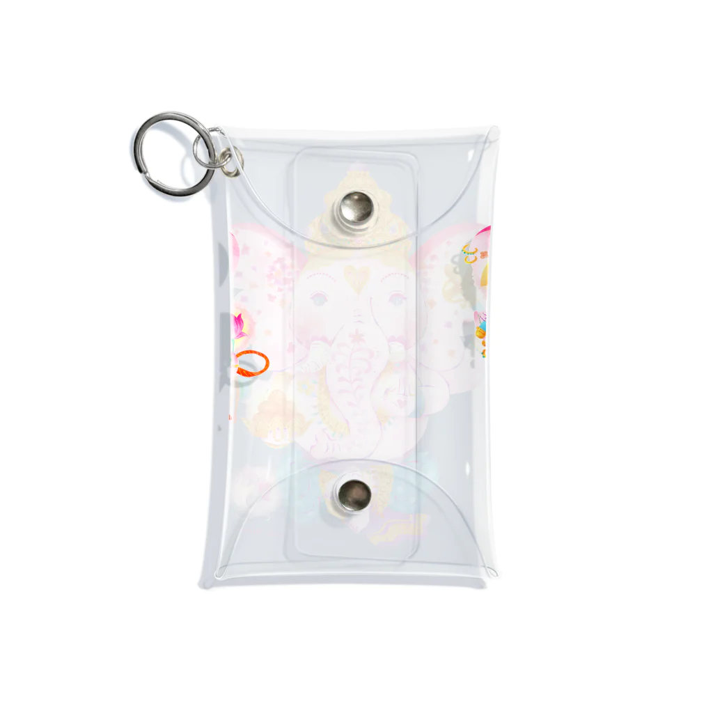 ミウラエツコのHAPPY PINK GANESH Mini Clear Multipurpose Case