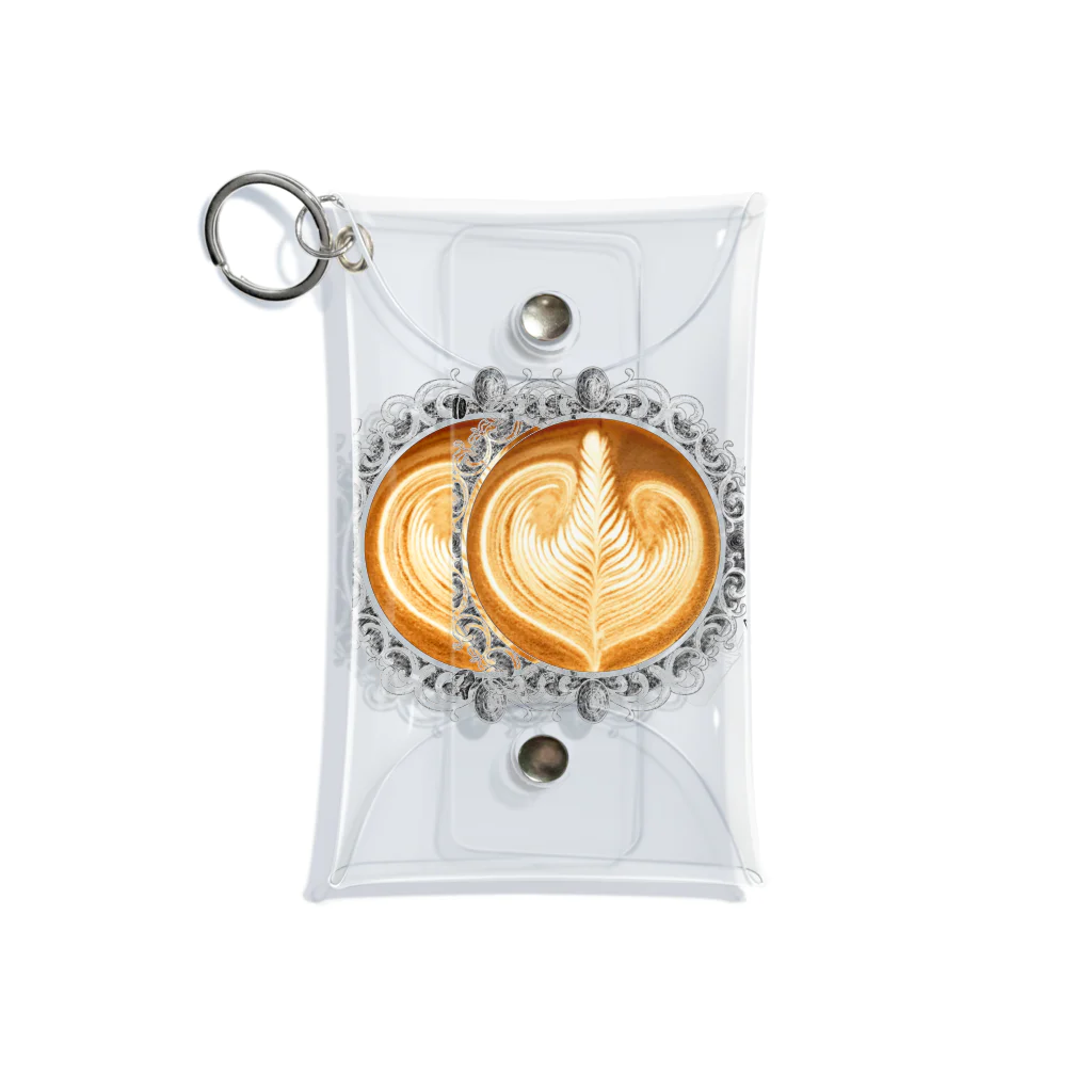 Prism coffee beanの【Lady's sweet coffee】ラテアート エレガンスリーフ  / With accessories ～2杯目～ Mini Clear Multipurpose Case