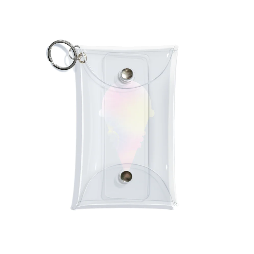 moonの水彩アイスクリーム Mini Clear Multipurpose Case