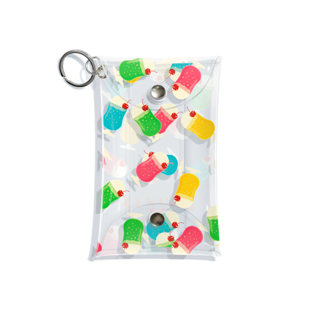 Web Shop オカチメンコのレトロメイト＊クリームソーダmixマルチケース Mini Clear Multipurpose Case