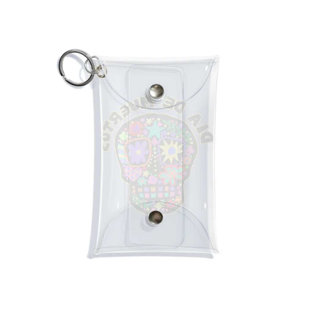 sandy-mのメキシコ風ドクロ Dia de muertos Mini Clear Multipurpose Case