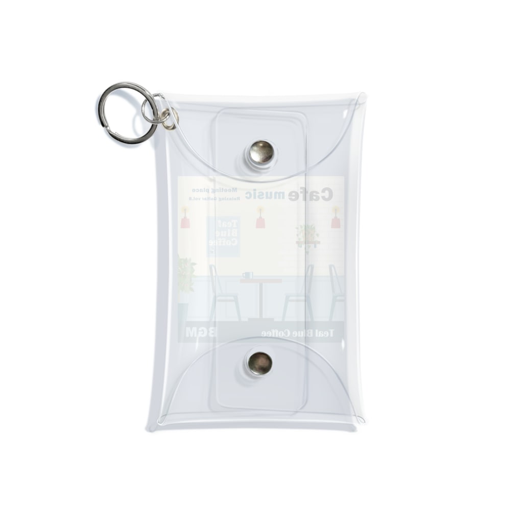 Teal Blue CoffeeのCafe music - Meeting place - Mini Clear Multipurpose Case