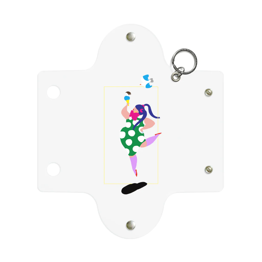 fig-treeの水玉の女01 Mini Clear Multipurpose Case