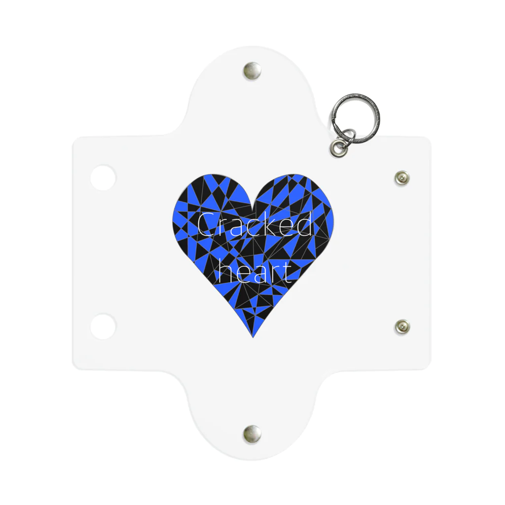 夢見ゆらの架空屋さんのCracked heart/Bleu Mini Clear Multipurpose Case