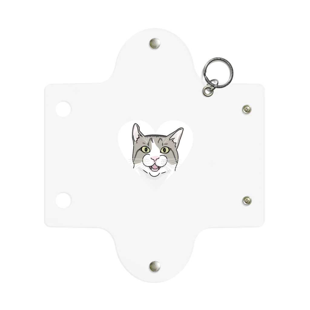 kurodaのどうしたの猫くん。(Heart ver.) Mini Clear Multipurpose Case