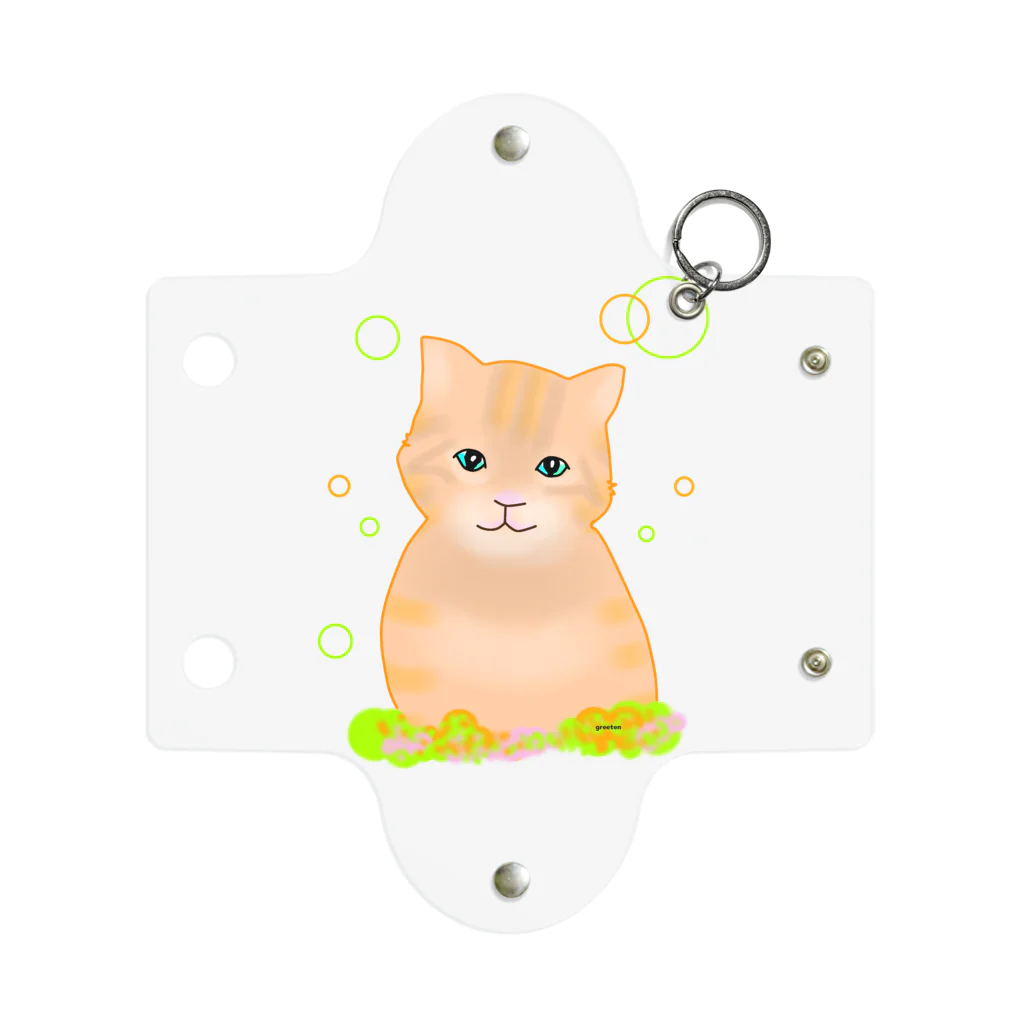 greetenの癒し猫　茶トラ Mini Clear Multipurpose Case