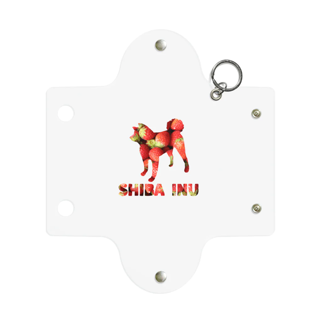 onehappinessのいちご　柴犬 Mini Clear Multipurpose Case