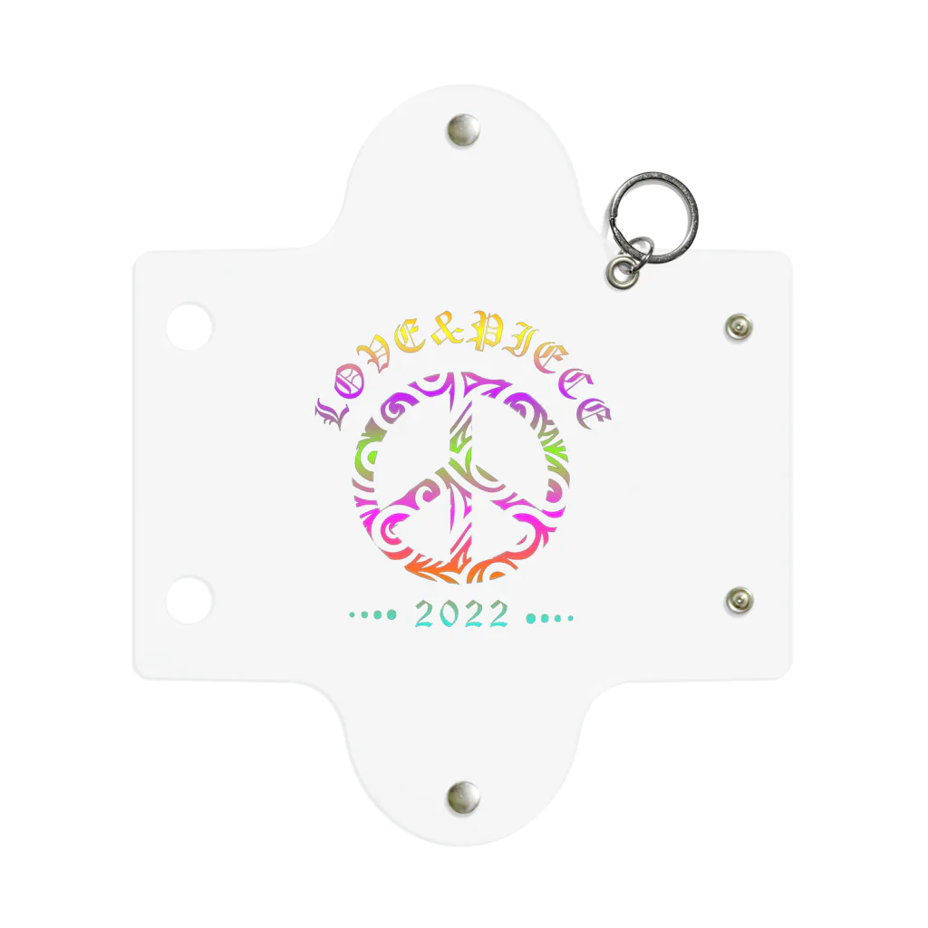 薈.collectionのLove＆peaceシリーズRainbowcolorバージョン Mini Clear Multipurpose Case