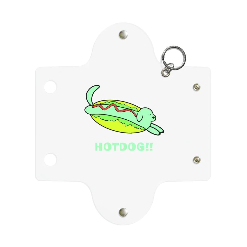 FOODZOOのHOTDOG(GREEN) Mini Clear Multipurpose Case