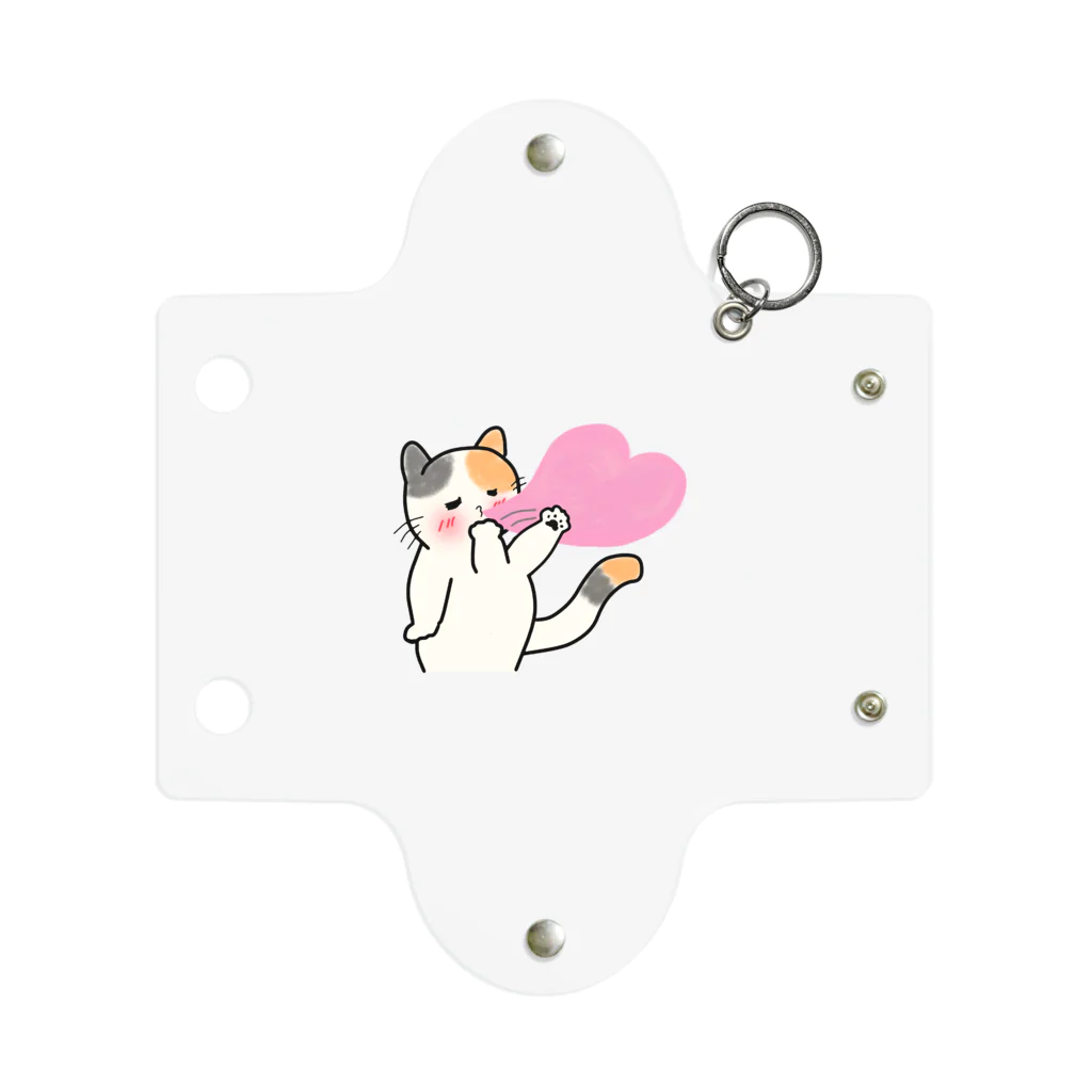 momo-nonoのもちもちほっぺのねこ Mini Clear Multipurpose Case