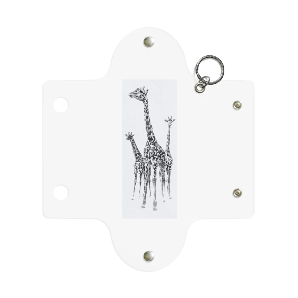 しゃけぶり店のkawaii-giraffe【家族】 Mini Clear Multipurpose Case