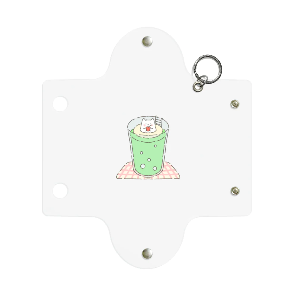 ぱ！のふわふわねこ クリームソーダ Mini Clear Multipurpose Case