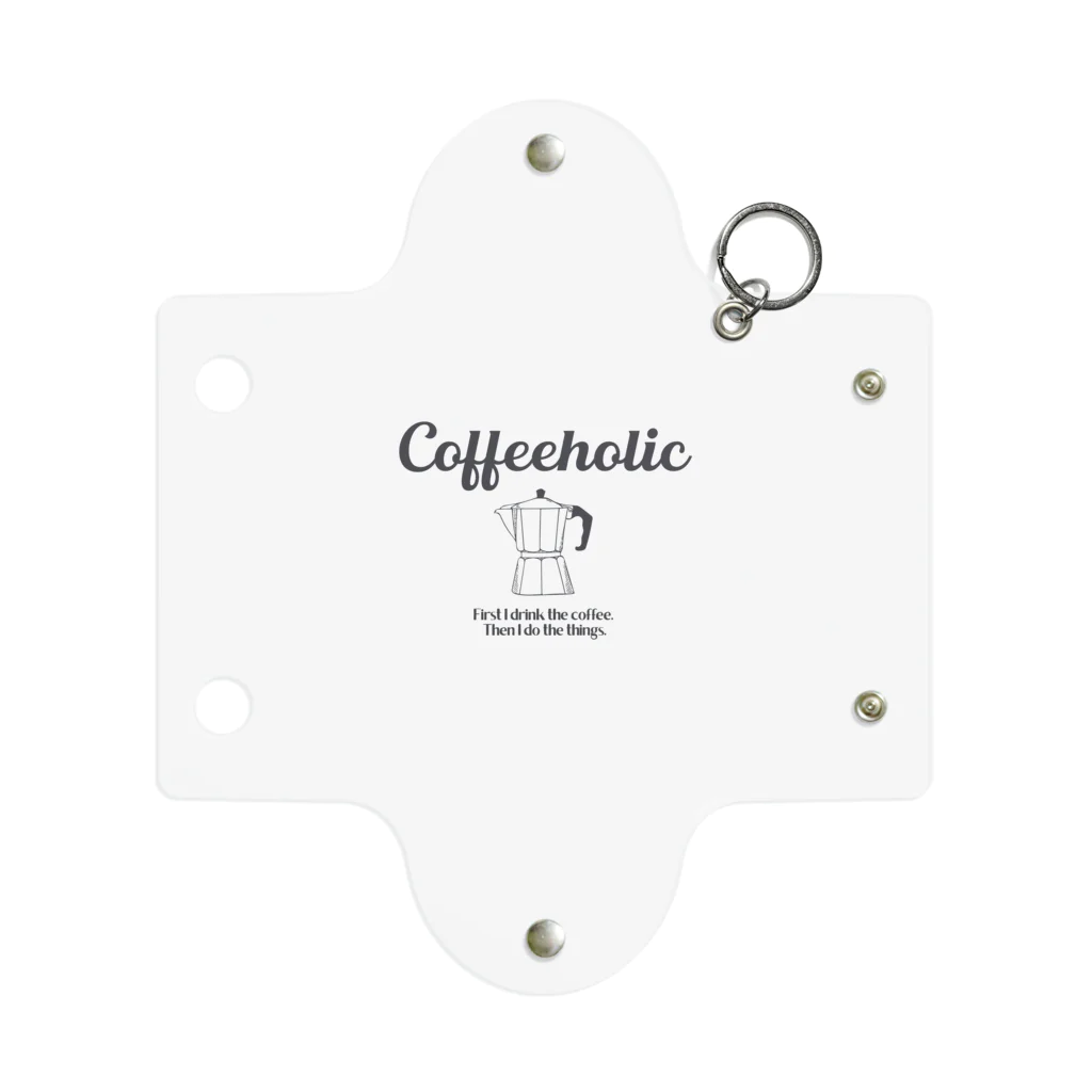 かえる商店のCOFFEEHOLIC black logo Mini Clear Multipurpose Case