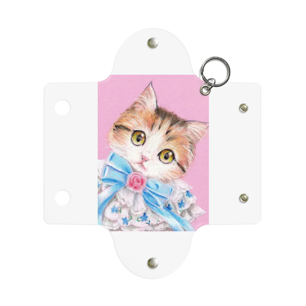 Ａｔｅｌｉｅｒ　Ｈｅｕｒｅｕｘのふわふわスタイの三毛猫ちゃん　ミニパステル肖像画 Mini Clear Multipurpose Case