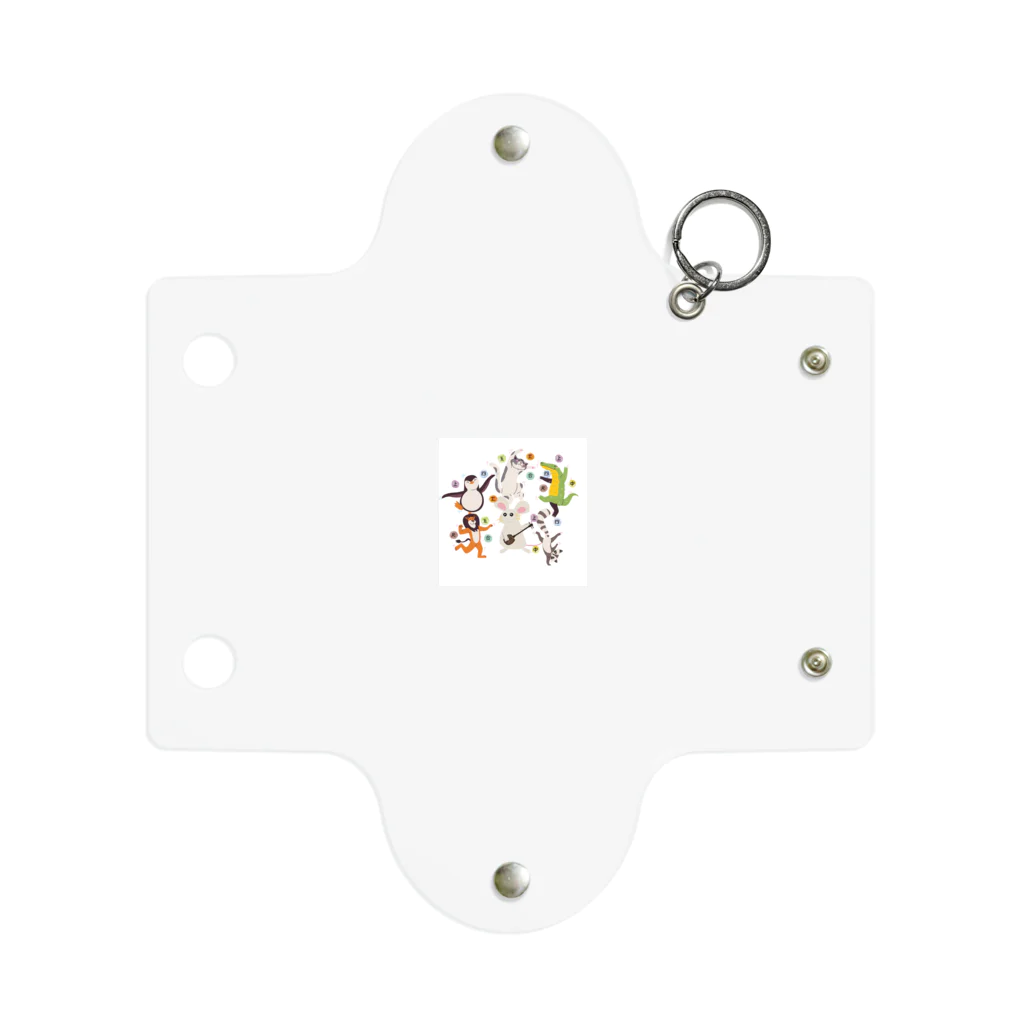 ふりむん達のお店のカチャーシーするアニマル Mini Clear Multipurpose Case