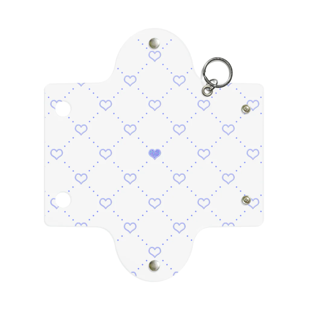 Charmyraのdiagonal grid-heart_mini_clr_lv Mini Clear Multipurpose Case